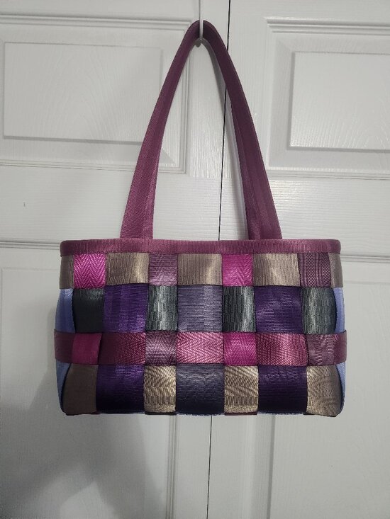 Harveys Handbags - Harveys Purple Multi-Color Woven Satchel